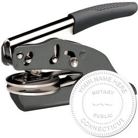 Premium Rectangular Self-Inking Connecticut Notary Stamp and Soft Seal Set, 1-5/8 Inch - Ideal for Connecticut Notaries - Connecticut Notarial Stamp and Connecticut Notarial Seal for Professional Use