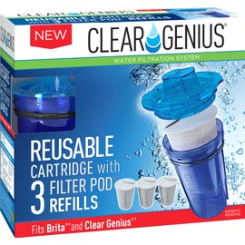 Clear Genius reusable cartridge with 3 filter pod refills (SU-31)