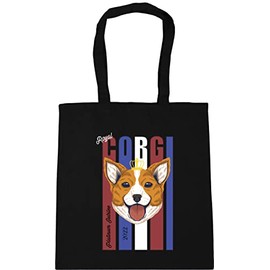 Hippowarehouse Royal Corgi Jubilee Celebration Queen Elizabeths dog Tote Shopping Gym Beach Bag 42cm x38cm, 10 litres
