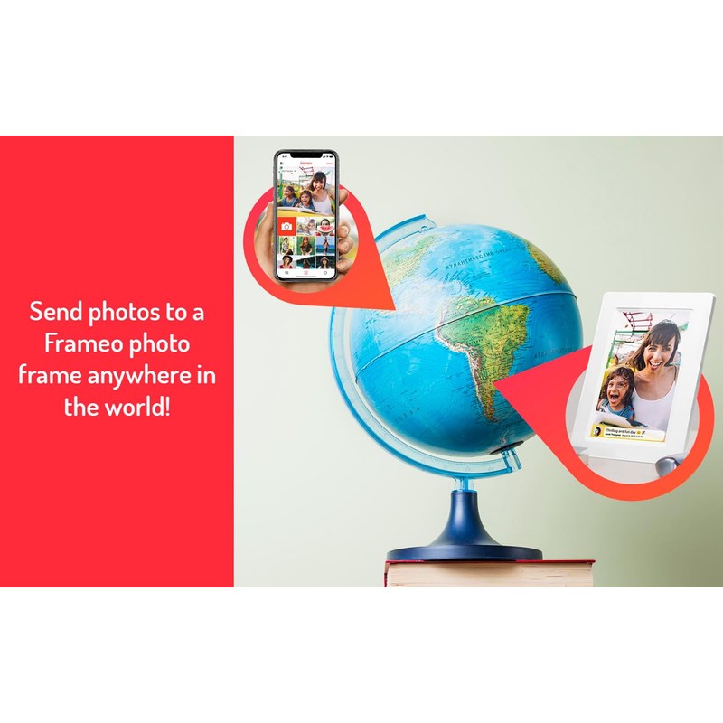 Denver Digitaler Bilderrahmen Schwarz PFF-710 Frameo 7 Zoll