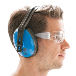 FRANZ MENSCH Hygostar Protective Glasses Flat for Hearing Protection, One Size, Transparent, Safety Glasses, Work Glasses, Pack of 12