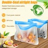 Reusable Silicone Food Storage Bags, 10 Pack 4 Size Leak