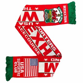 GIFTS 4 ALL New Wrexham Soccer Fans Souvenir Scarf, Wrexham USA Fan Club Match Day Scarf, Wrexham Champions Fans Scarf, Wrexham Red Dragons Scarf