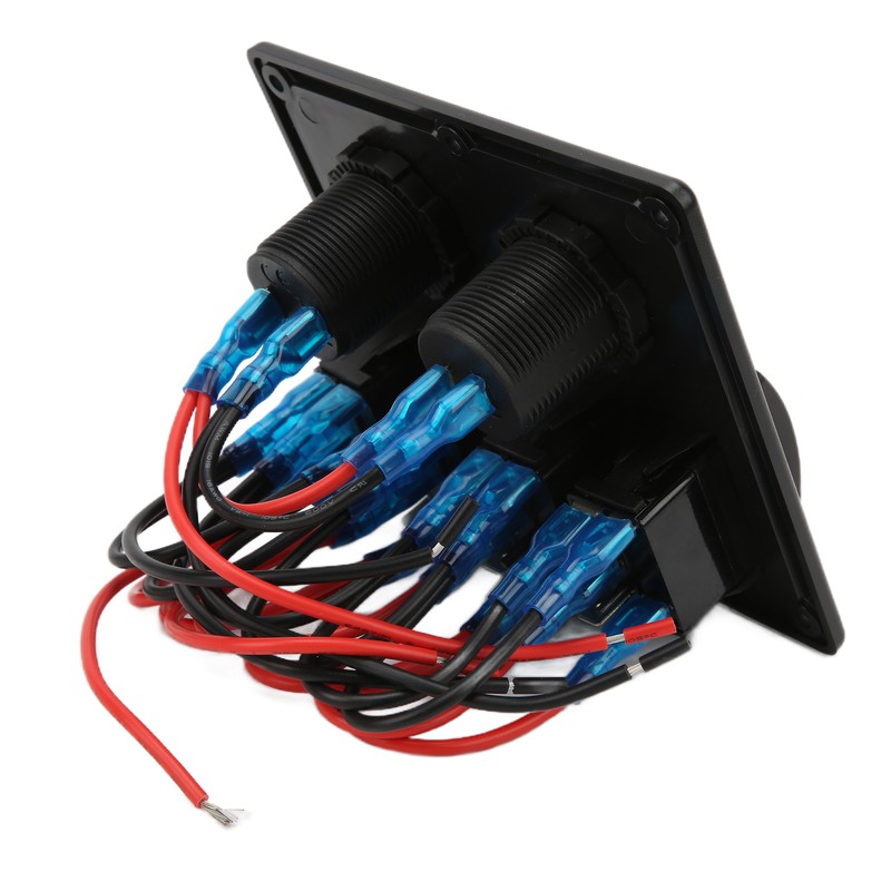 4 Gang Rocker Switch Panel LED Waterproof Dual USB Charging