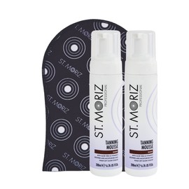St. Moriz Selbstbräunungsmousse Dunkel 2 x 200 ml - 1 x St. Moriz Applikator