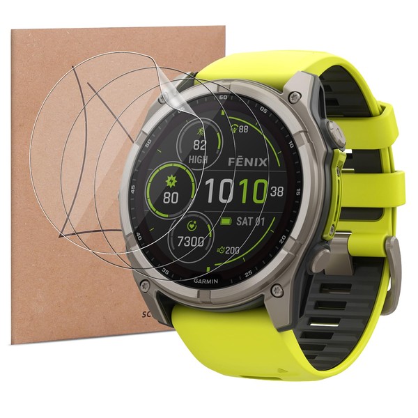 3 Pack Screen Protector for Garmin Fenix 8 47mm Solar,