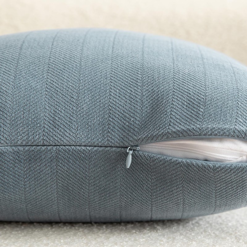 Mandioo Pack of 2 Chenille Throw Pillow Covers Elegant Design