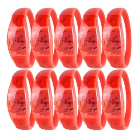 Pulsera Audio Ritmica Fiesta Neón Led Concierto 10 Pzas