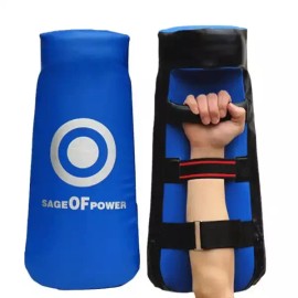 Alsu-eobseum 권투 미트 복싱 타격 연습 발차기 가드 표적훈련 팔미트 한쌍 겨루기 태권 Boxing Mitts for Striking Practice, Kicking Guard Target Training, Pair of Arm Mitts for Sparring Taekwondo [A. Double flight target red and yellow single]