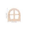 TEHAUX 25pcs Unfinished Wooden Miniature Door and Window Set DIY