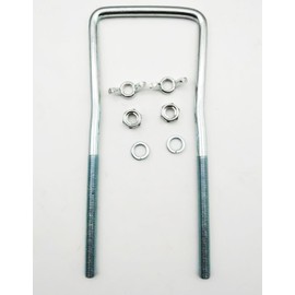 U-Bolt Spare Tire Carrier Holder Bracket 9" for Trailer Side Mount 4 or 5 Lug Zinc Plated Fit for Ski Boat, Fishing Boat or Sailboat Trailer (1)