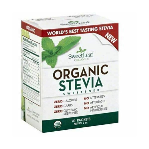 Organic Stevia Sweetener 70 Count  by Sweetleaf Stevia