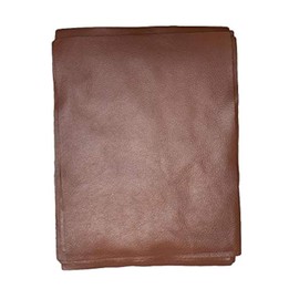 Natural Grain Cow Leather: 8.5'' x 11'' Pre Cut Leather Pieces (Brandy, 1 Piece)