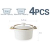 ONEMORE Ramekins with Lids, 6 oz Oven Safe Ceramic Mini