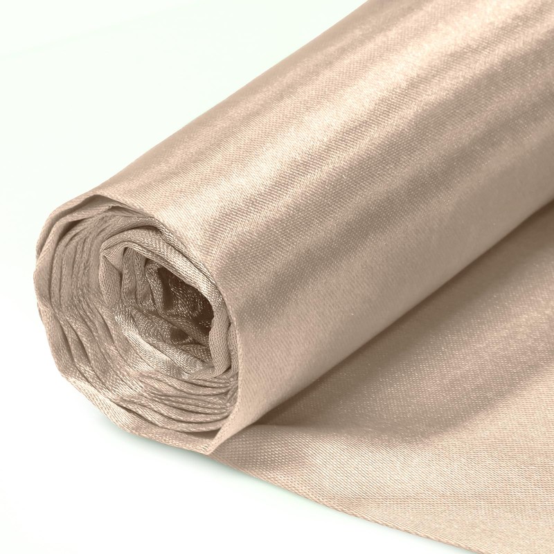 Horbaunal Taupe Satin Fabric 55 Inch Wide by The Yard,