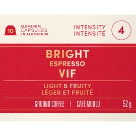 Tim Hortons Bright Espresso Capsules, Nespresso Original Line Compatible Capsules, 100 Count