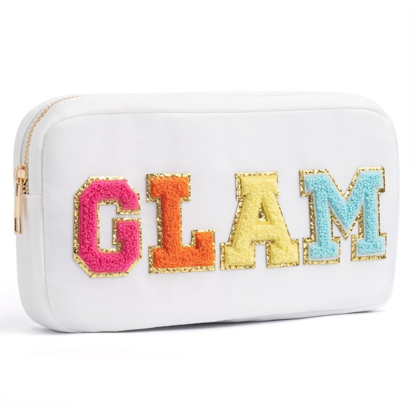 Zoosa - Bolsa de cosméticos para la cara de Glam Stuff, Glam - Blanco