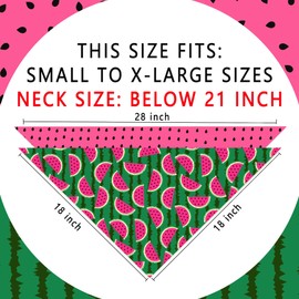 Watermelon Dog Bandanas, Summer Scarfs for Boy and Girl, Pet Scarves for Holiday Bandanas Bulk for Small Medium Large Dogs