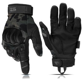 Glove Station Tactical Gloves for Men – Touchscreen Utility Gear with Hard Knuckle Protection Used in Motorcycle, Airsoft, Combat, Police, Shooting & Outdoor Work