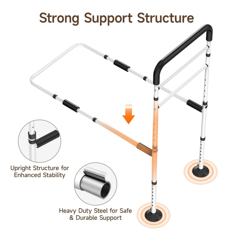 WAYES Adjustable Bed Rail Safety Bed Assist Rail Bed Safety
