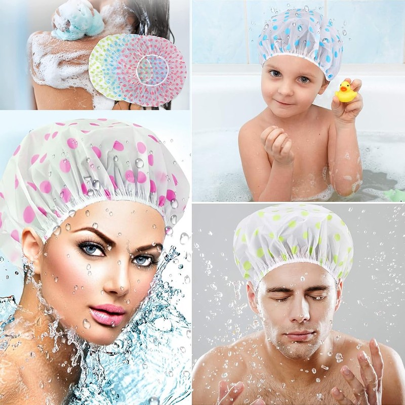3pz Gorra de Baño Impermeabile Gorros de Ducha para Mujer,