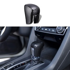 TLIFORT Gear Shift Knob Cover Shifter Trim for Honda Civic 2022-2024, for Accord 10th Gen 2018 2019 2020 2021 2022 2023 2024, for CRV/HR-V 2023-2024, ABS Carbon Fiber