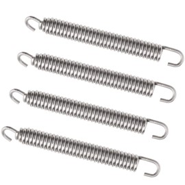YINETTECH 4x Universal Stainless Steel Motorcycle Exhaust Springs 80 mm for Expansion Chamber Manifold Silencer Connection Pipe