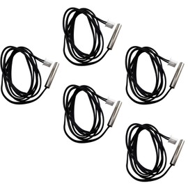 5Pcs 10k NTC Thermistor Probe 1 M, 10k 3950 NTC Thermistor Temperature Sensor Probe, Stainless Steel NTC 10K Temp Sensor Probe use for Water Dispenser/Refrigerators/Freezers,etc.