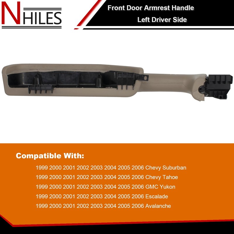 NHILES Front Door Armrest Driver Side Handle Replacement Compatible with