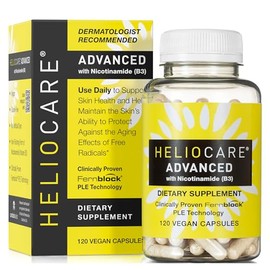 Heliocare Suplemento Avanzado de Niacina B3: Extracto Fernblock PLE 240mg Por Porción - Apoya la Salud de las Células de la Piel con Vitamina B3 Niaci