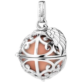 Engelsrufer ER-23-16-S Women's Pendant for Necklace with Wings Made of Sterling Silver with Interchangeable Chime Ball S in the Colour Rose Nickel-Free 45 + 5 cm, Sterling Silver, No Gemstone