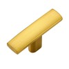 1 Pack Gold Cabinet Knobs - Curved Cabinet Pulls Brushed