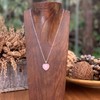 Semi Precious Heart Stone Necklace - Women's Love Amulet Anhänger
