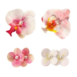 2 Pieces Large Flower Bloom Hair Clips, 2 Pieces Flower Pearl Hair Clips, Orchid Flower Hair Clips, Bohemian Flower Hair Clips, Butterfly Orchid Hair Clips, Hair Decoration Flowers