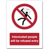 Red Circle Prohibited Act Metal Sign For Office Work Site