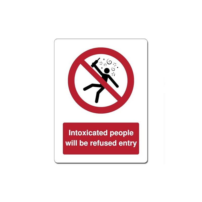 Red Circle Prohibited Act Metal Sign For Office Work Site