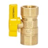 Eastman Straight Gas Brass Ball Valve, 1/2 in FIP x
