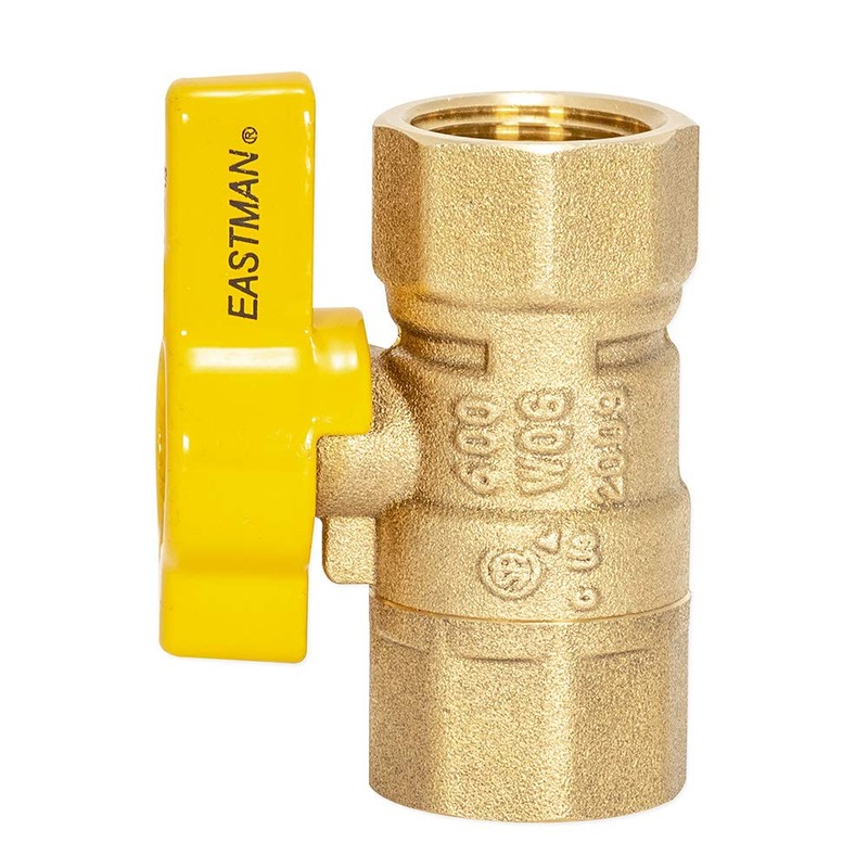 Eastman Straight Gas Brass Ball Valve, 1/2 in FIP x
