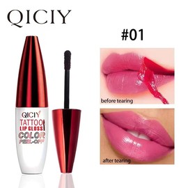 Gloss Peel Off Lip Tint, Wipe-On Colour Lipsticks, Tattoo Lip Glaze, Matte High Pigment Long Wear Waterproof - Lipgloss Makeup Flawless:_#01