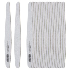 ForPro Professional Collection Expert One & Done Wood Nail File, Zebra, 100/180 Grit, Double-Sided Manicure & Pedicure Nail Files, 7” L x 1.25“ W, 50-Count