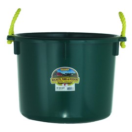 Little Giant Plastic Muck Tub (Green) Durable & Versatile Utility Bucket with Handles (40 Quart) (Item No. PSB40GREEN)