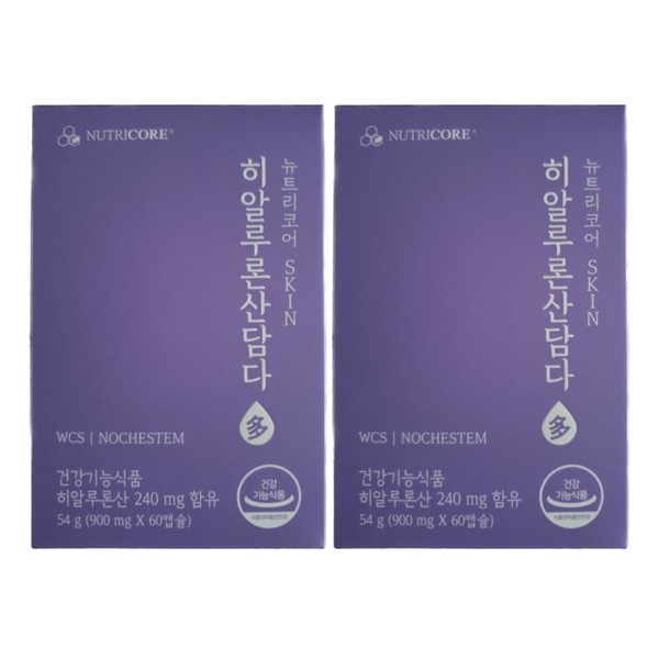 Nutricore Hyaluronic Acid Damda 60 capsules x 2 / 뉴트리코어