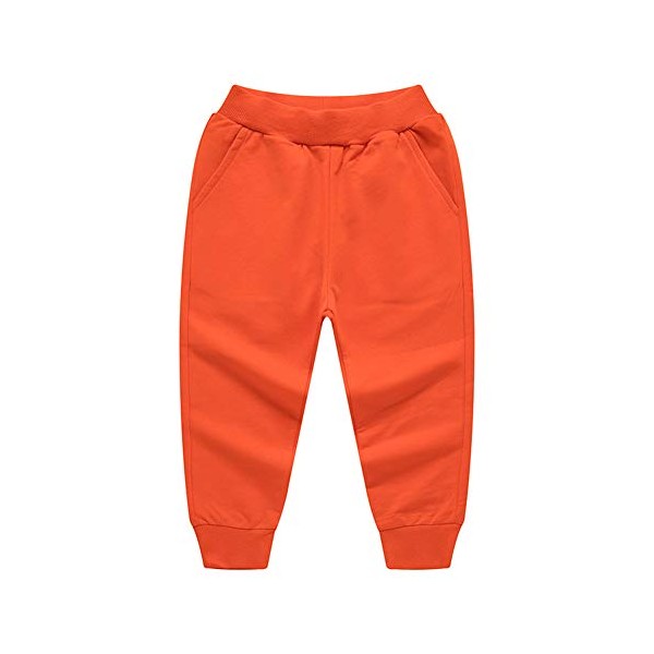 HAXICO Unisex Kids Solid Cotton Elastic Waist Winter Pants Toddler
