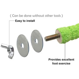 Parrot Perch Stand Toy, 3pcs Bird Platform With Quartz Sand Covered Wood, Paw Grinding Stick for Cage, Random Vibrant Colors