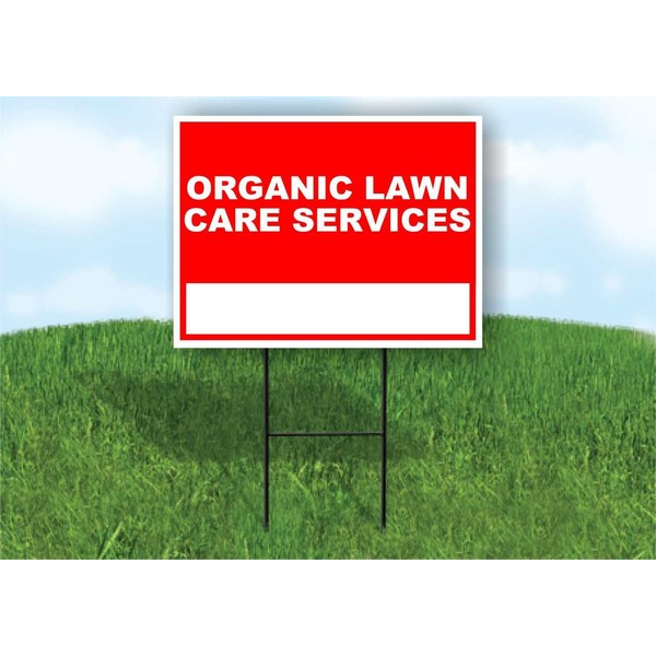 Organic Lawn Care Services Write On Me Red 18x24 in