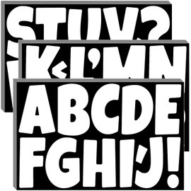 Bemeol 288 Piece Letter Stickers 24 Sheets 3 Inch Bulletin Board Letters for Classroom Self Adhesive Alphabet Poster Board Letters for School Classroom Wall Decor(White)