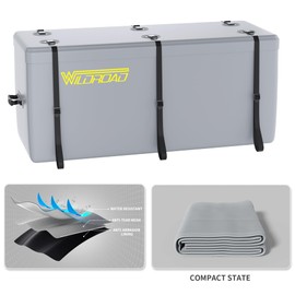 WILDROAD Hitch Cargo Carrier Bag 100% Waterproof 58.5" x 22" x 25" Hitch Cargo Bag 18.2 Cubic Feet Include 6 Reinforced Straps for Truck Pickup All Vehicle