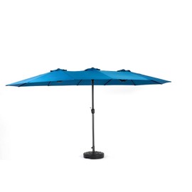 FRITHJILL Large 14.8 Ft Double-Sided Outdoor Patio Umbrella - Rectangular Canopy with Crank System for Easy Operation, Perfect for Garden, Backyard & Pool, Dark Blue