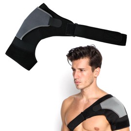JTMKYO 1 Piece Grey Shoulder Pad, Adjustable Shoulder Support, Rotator Cuff Shoulder Support, Shoulder Support Brace, Shoulder Brace, Shoulder Pad, Shoulder Strap