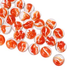 MECCANIXITY Glass Beads,1set Round Glass Gemstone Red 0.60lbs (0.63") Glass Marbles Pebbles for Vase Fillers Aquarium Decor DIY Craft